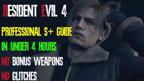 Resident Evil 4 Remake Professional S Guide No Bonus Weapons YouTube