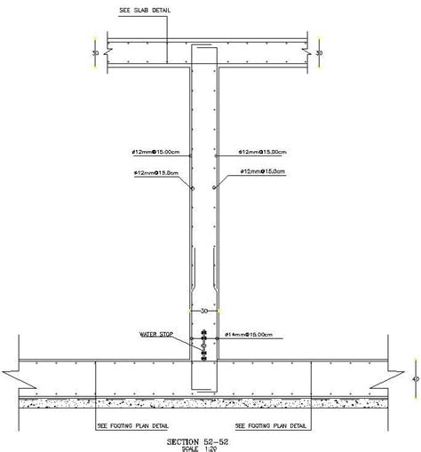 Footing Plan Detail Elevation In Autocad Dwg File Cadbull