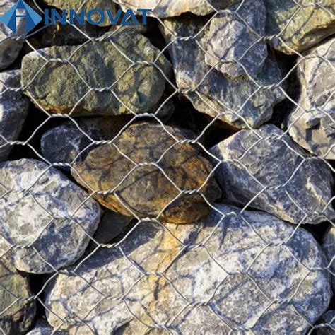 2 X 1 X 1m PVC Coated Galvanized Woven Hexagonal Gabion Basket Gabion