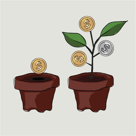 Inversión de dinero inversión de la planta de monedas crear un árbol de