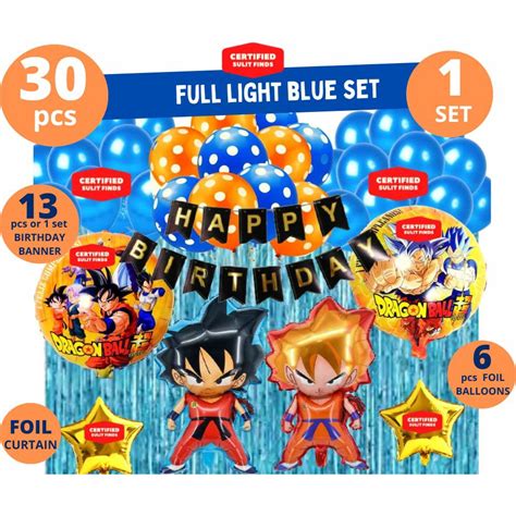 Dragon Ball Z Theme Party Decorations Set Goku Gokou Dragon Ball Z Birthday Decorations Balloons ...