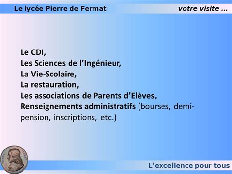 Bienvenue Au Lyc E Pierre De Fermat Ppt Video Online T L Charger