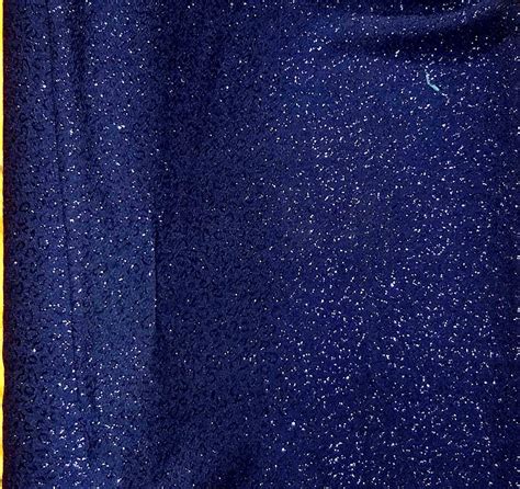 Fabric Navy Blue Knit With Blue Glitter Very Pretty Etsy