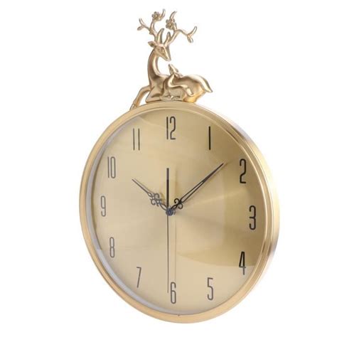 Hurrise Horloge Pivotante Horloge Pendule Murale Ronde Horloge Murale