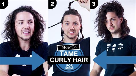 How To Tame Curly Hair For Guys Mens Curly Hairstyles Youtube