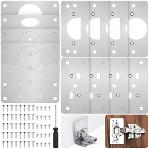 Weirui Pcs Cabinet Hinge Repair Plate With Mounting Screws