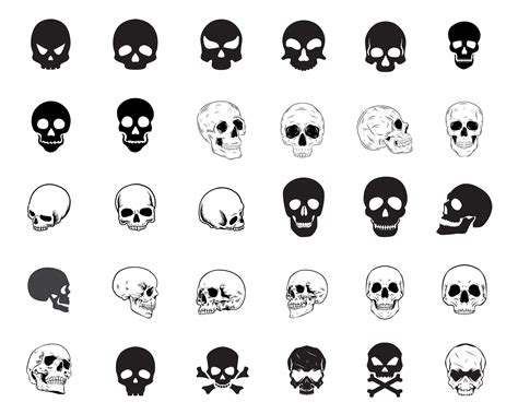 30 Skull Svg Bundle Files For Cricut Skull Silhouette Etsy Canada