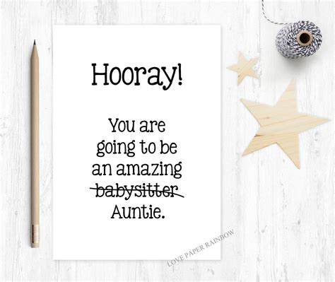 New Auntie Congratulations Auntie New Auntie Card