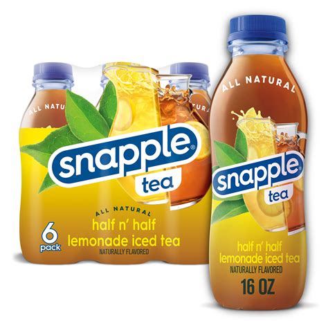 Snapple Sweet Half N Half Tea And Lemonade Iced Bottled Drink 16 Fl Oz 6 Pack Recyclable