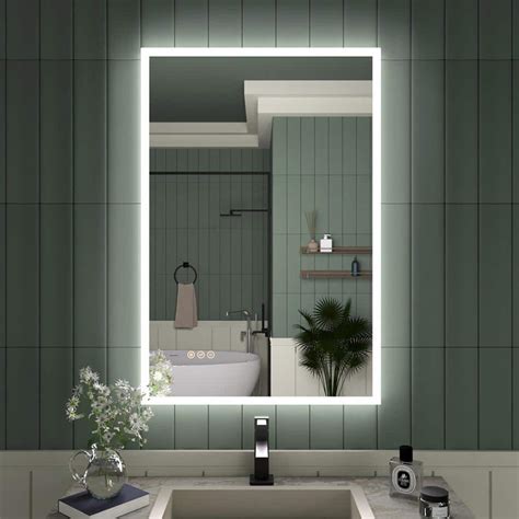 Taimei In W X In H Frameless Led Single Bathroom Vanity Mirror