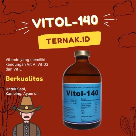 Jual Vitol 140 Vitamin AD3E Untuk Meningaktan Daya Tahan Tubun Ternak