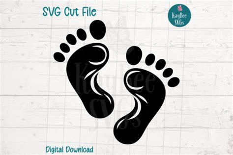 Baby Feet Footprints Svg Cut File Graphic By Kaybeesvgs Creative Fabrica