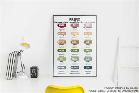 PREFIX And SUFFIX Poster English Grammar Chart For Etsy