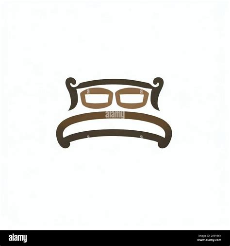 Bed Logo Illustration In Brown Color Stock Vector Image And Art Alamy