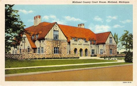 Postcard Midland County Courthouse in Midland, Michigan~121741 | United States - Michigan ...