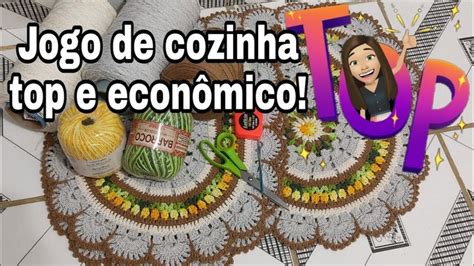 JOGO DE COZINHA OVAL EM CROCHÊ LAURENDA flor rasteira rápido fácil