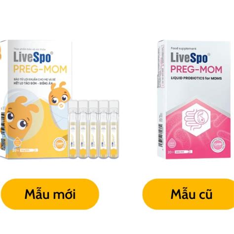 Combo2 Men vi sinh Livespo pregmom chữa táo bón biếng ăn rối loạn