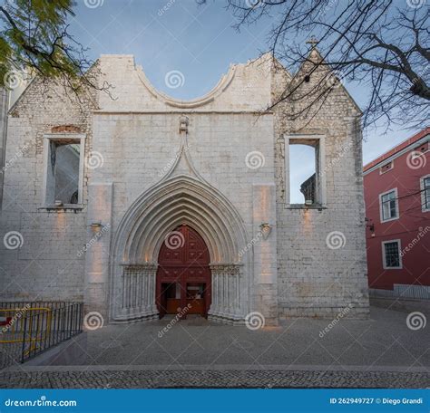 Carmo Convent Entrance Convento Do Carmo Lisbon Portugal Editorial