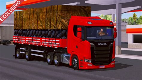 Skin Scania S Vermelha na Carga de Carvão EXCLUSIVO Skins Games Truck