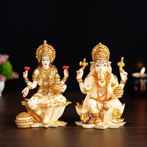 Buy Mukundra Art N Craft 7 Goddess Lakshmi Ganesha Statue Marble