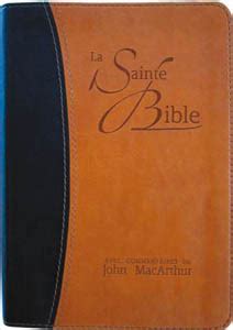 Bible NEG MacArthur Souple Simili Cuir Duo Bleu Et Beige Tranche Or