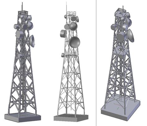 3d Model Of The Communication Tower 120 M Height Download Scientific Diagram