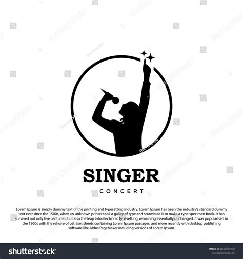 Singer Logo Silhouette Singer Logo Design Stock Vector (Royalty Free ...