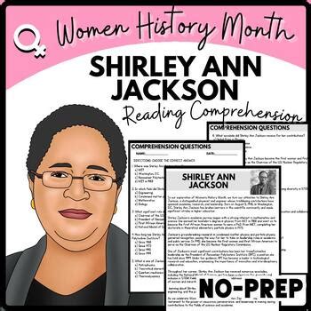 Women's History Month - SHIRLEY ANN JACKSON - Reading Comprehension ...