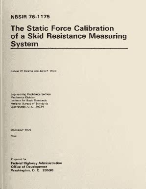 Fillable Online Nvlpubs Nist The Static Force Calibration Of A Skid