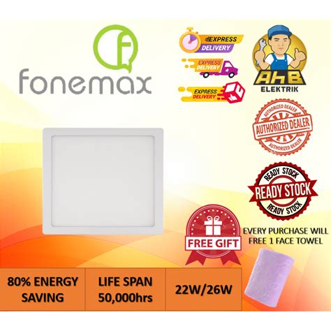 Fonemax 22w 26w 28w Squareround Led Surface Downlight 6000k Daylight