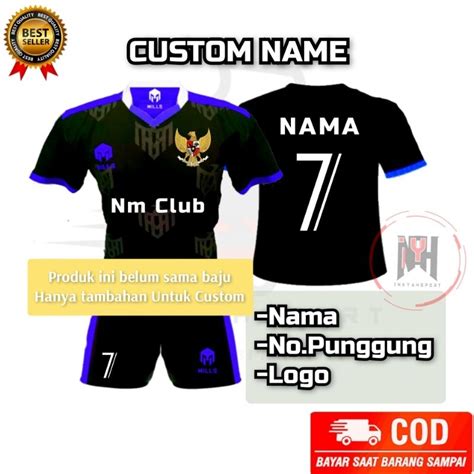 Jual Custom Name Sablon Nama Nomor Punggung Dan Logo Harga Belom