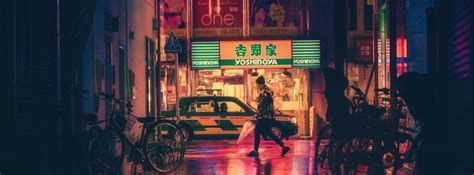 Neon City Light Facebook Cover Photo