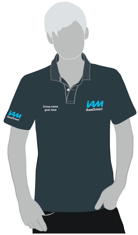 IAM Merch IAM RoadSmart Branded Polo Shirt Charcoal Male M