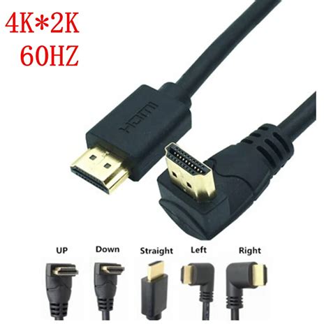 4k 2k 60hz Hdmi Up Down Left Right Angled 90 Degree Male 2 0 A Male