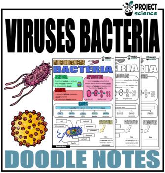 Viruses And Bacteria Doodle Notes By PROJECT Science TPT