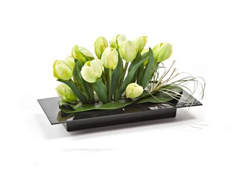 Ikebana prostokątna naczynie do kompozycji florystycznych 39 x 17