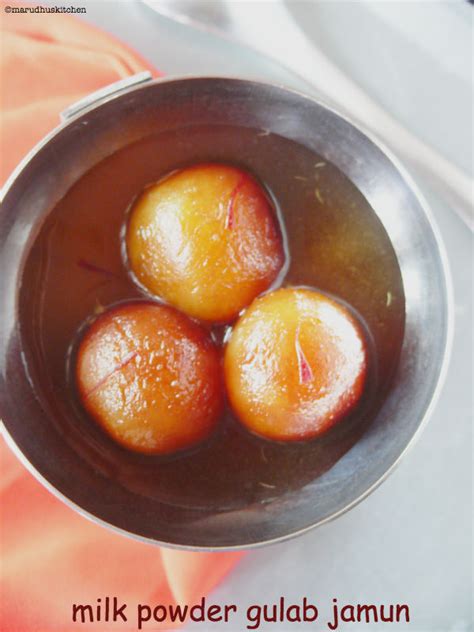 gulab jamun with dry milk powder /easy gulab jamun recipe - Marudhuskitchen