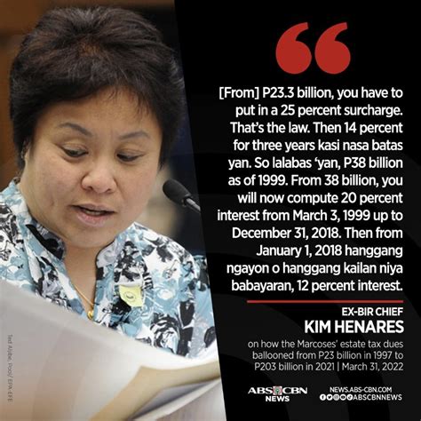 ABS CBN News Channel On Twitter Former BIR Commissioner Kim Henares