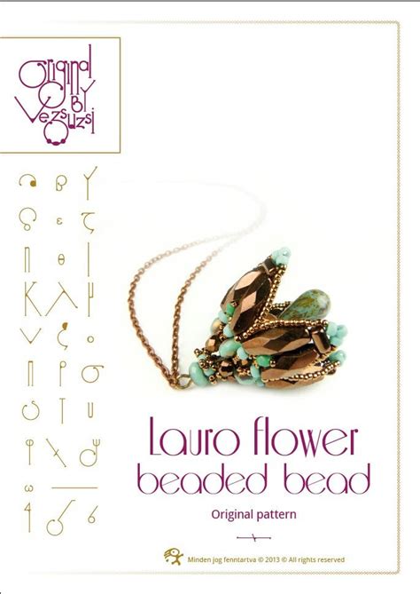 Beading Patern Lauro Beaded Bead Pattern With Firepolished Etsy