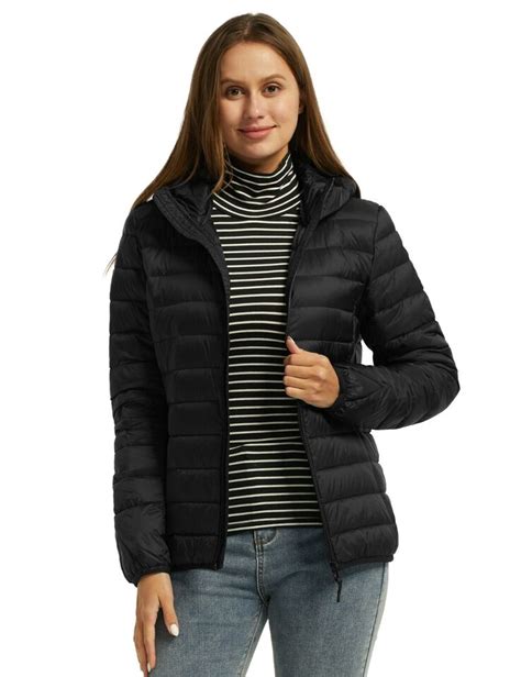 Wantdo Womens Hooded Packable Down Jacket Ultra Lightweight Short