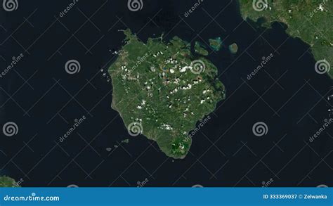 Marinduque Island Philippines Satellite August Stock