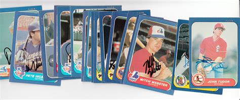 Lot Of 17 Different Autographed 1986 Fleer Baseball Cards Steve Garvey