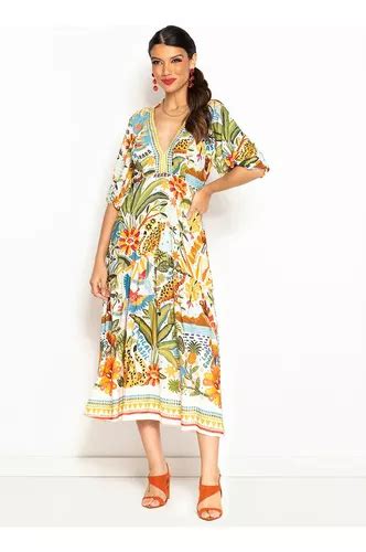 Vestido Cropped Tropical Do Brasil Farm Parcelamento Sem Juros