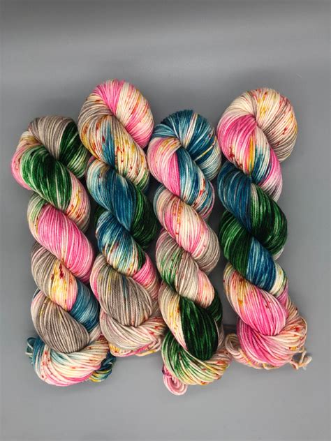 Hand Dyed Yarn Superwash Merino Wool Pink Blue Green Tan Etsy