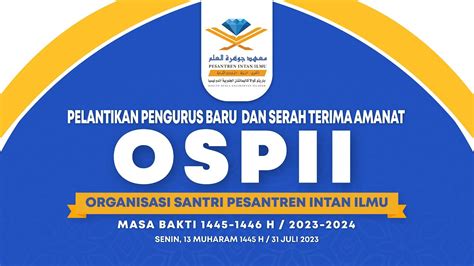 Pelantikan Pengurus Baru Dan Serah Terima Amanat Ospii Ta H