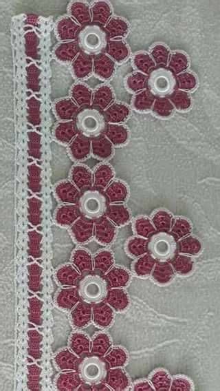 Halkalı Tığ İşi Havlu Kenarı El İşi Hobiler Crochet edging Crochet