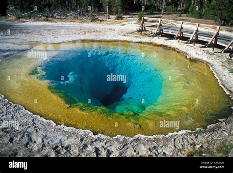 Morning Glory Hole Yellowstone National Park Wyoming USA Stock Photo