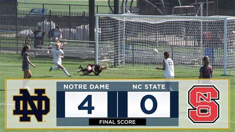 Notre Dame Womens Soccer Highlights Vs NC State Notre Dame Fighting