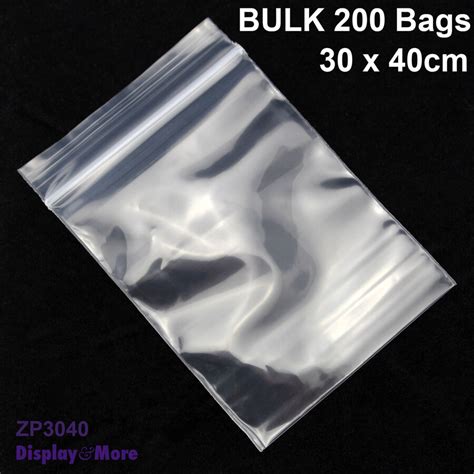 Ziplock Bag Zip Lock Resealable Clear 200pcs Large Reliable Aussie Seller Ebay