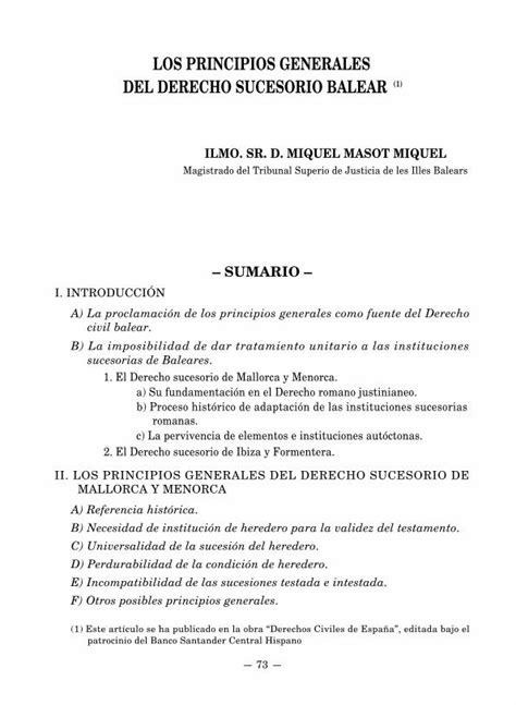 PDF LOS PRINCIPIOS GENERALES DEL DERECHO SUCESORIO Ibdigital Uib Es